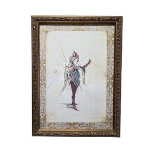 Vintage Sweet Pea Fairy Framed Wall Decor Art